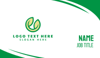 Green Leaf C Business Card Design