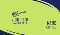 Blue Electric Guitar Business Card