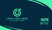 C & F Monogram Gaming Business Card Design