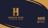 Golden Letter H Business Card Image Preview