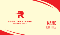 Red Letter H Flag Business Card Design