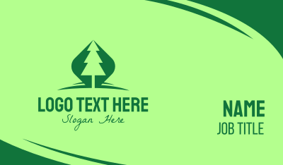 Outdoor Green Pine Tree Business Card Image Preview