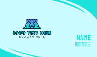 Modern Gradient Polar Bear Business Card Design