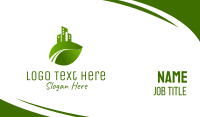 Green City Leaf Business Card Design