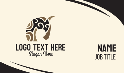 Tribal Primitive Horse Business Card Image Preview