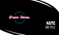 Pink Neon Sign  Business Card