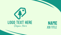 Green Pine Tree Tag Business Card Design