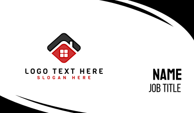 Black Red House Business Card