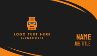 Orange Gas Tank Mascot Business Card