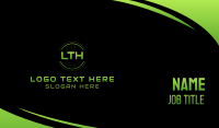 Futuristic Gaming DJ Letter Business Card Design