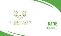 Green Tennis Racket Business Card Image Preview