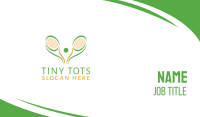 Green Tennis Racket Business Card