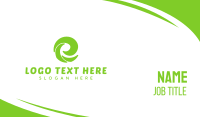 Green E Eco Business Card Design
