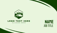 Mountain Camping Tent  Business Card