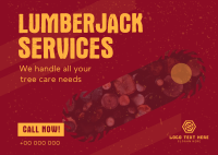 Trusted Lumberjack Service Postcard