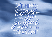 Snow Winter Greeting  Postcard