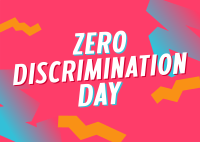 Playful Zero Discrimination Day Postcard