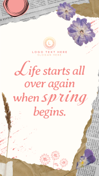 Scrapbook Spring Quote TikTok Video