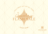 Elegant Jewelry Flash Sale Postcard Design