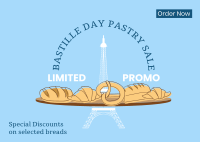 Bastille Day Breads Postcard