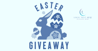 Floral Easter Bunny Giveaway Facebook Ad