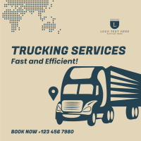 Truck Courier Service Instagram Post