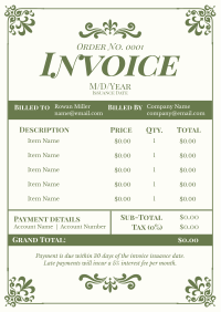 Minimalist Nostalgia Invoice