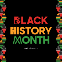 Black History Triangles Instagram Post Design