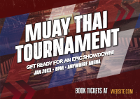 Muay Thai Tournament Postcard