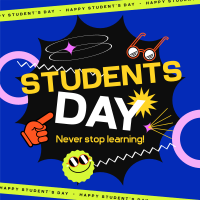 Students Day Greeting Instagram Post