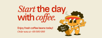 Monday Coffee Vibes Facebook Cover Image Preview