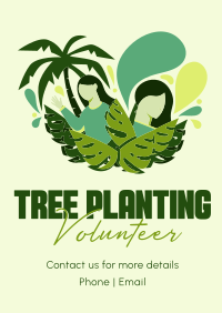 Minimalist Planting Volunteer Poster