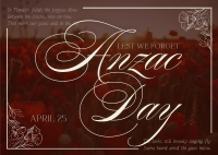 Elegant Anzac Day Postcard Design