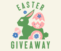 Floral Easter Bunny Giveaway Facebook Post