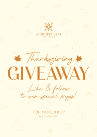 Thanksgiving Day Giveaway Poster