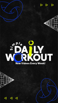 Modern Workout Routine Instagram Story