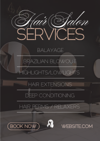 Minimalist Hair Salon Services Flyer