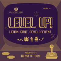 Retro 8bit Game Dev Course Instagram Post