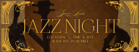 Art Nouveau Jazz Day Facebook Cover Image Preview