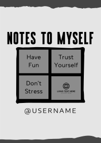 Note to Self List Poster