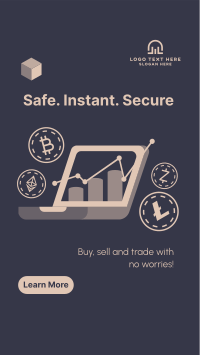 Secure Cryptocurrency Exchange Instagram Story