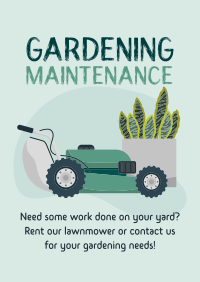 Garden Lawnmower Poster