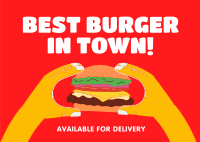 The Best Burger Postcard
