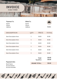 Food Catering Business Invoice