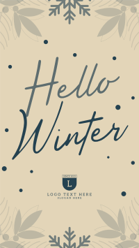 Snowy Winter Greeting TikTok Video