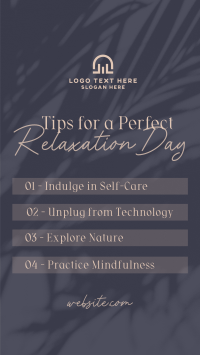 Tips for Relaxation Instagram Story