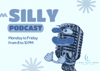 Funny Comedy Podcast Postcard