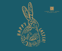 Easter Rabbit Facebook Post Design