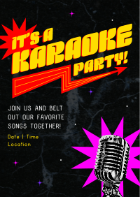 Sparkly Karaoke Party Poster