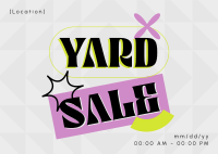 Agnostic Yard Sale Postcard Design